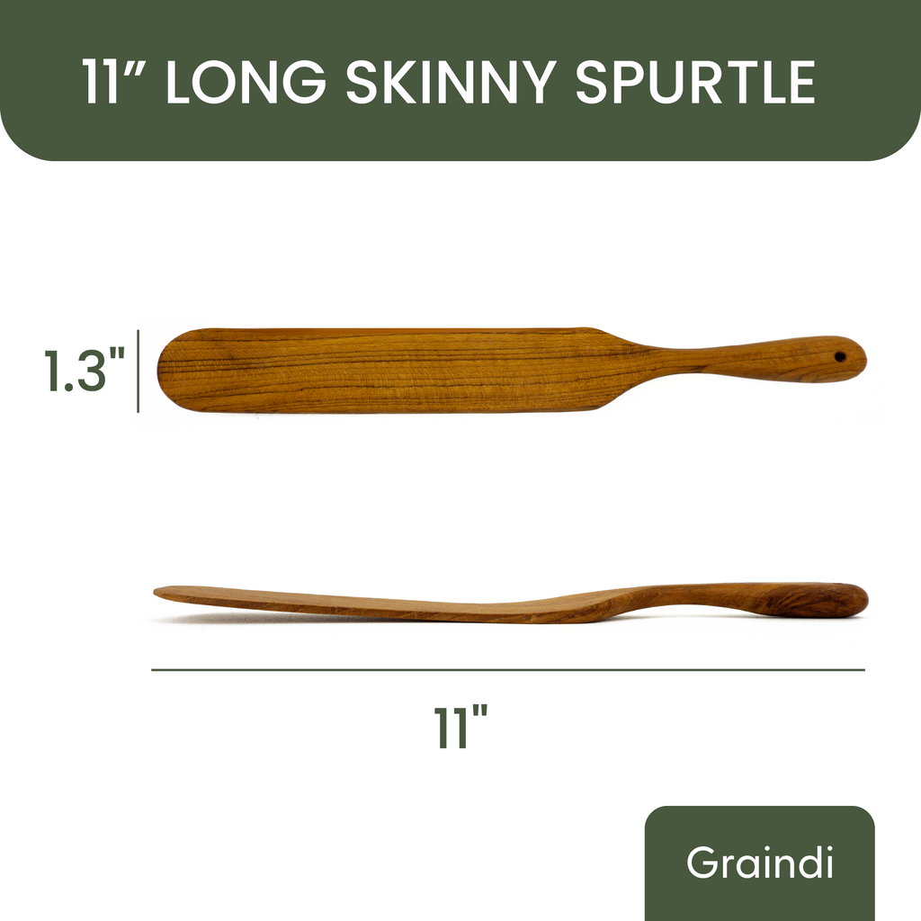 11″ Teak Spurtle for Sourdough Starter