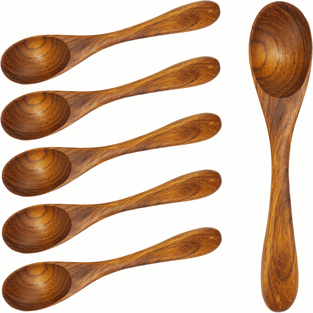 Teak Wood Tea Spoons (Set of 6)