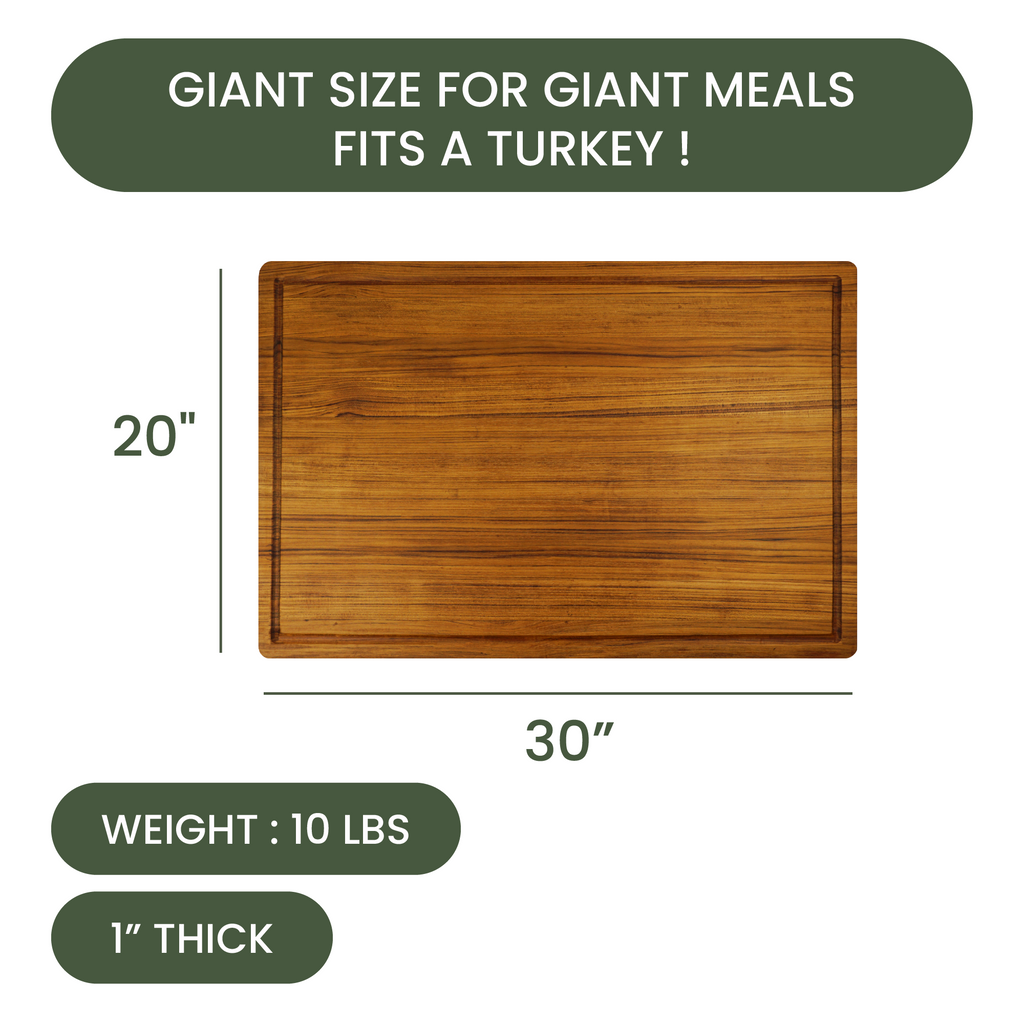 30″ x 20″ Teak Cutting Board