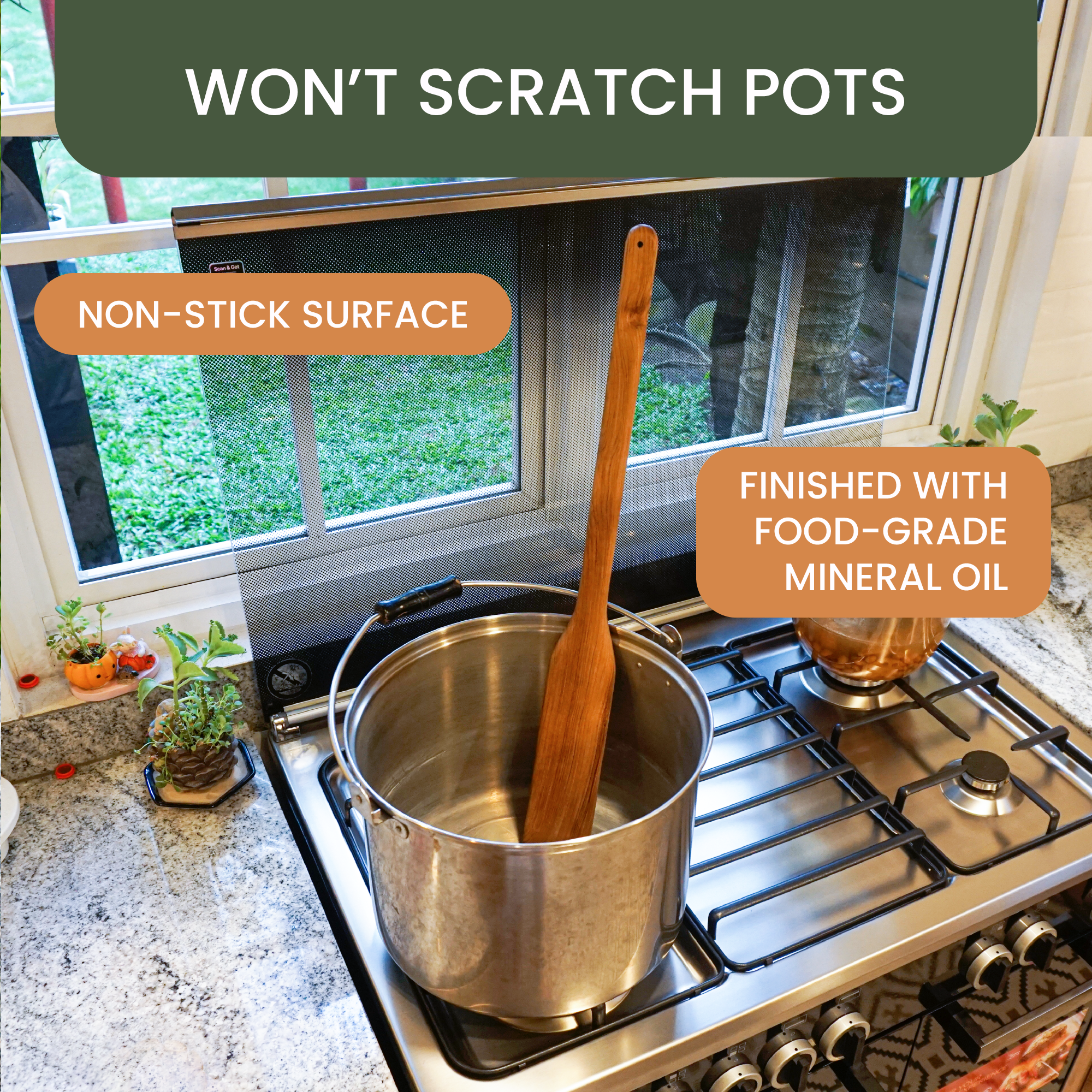 36″ Teak Paddle for Crawfish & Seafood Boil