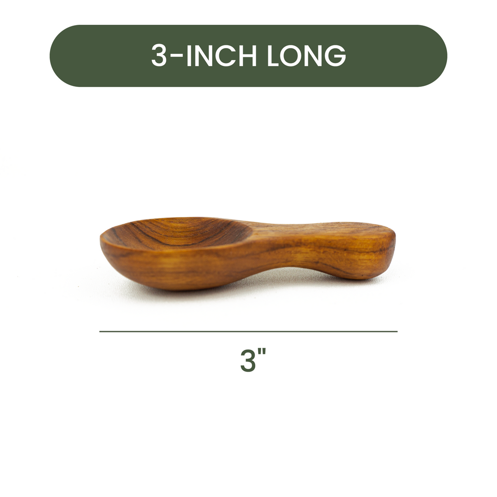 Teak Wood Condiment Spoons (Set of 6)