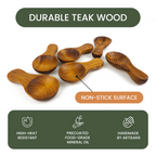 Teak Wood Spice Spoons (Set of 6)