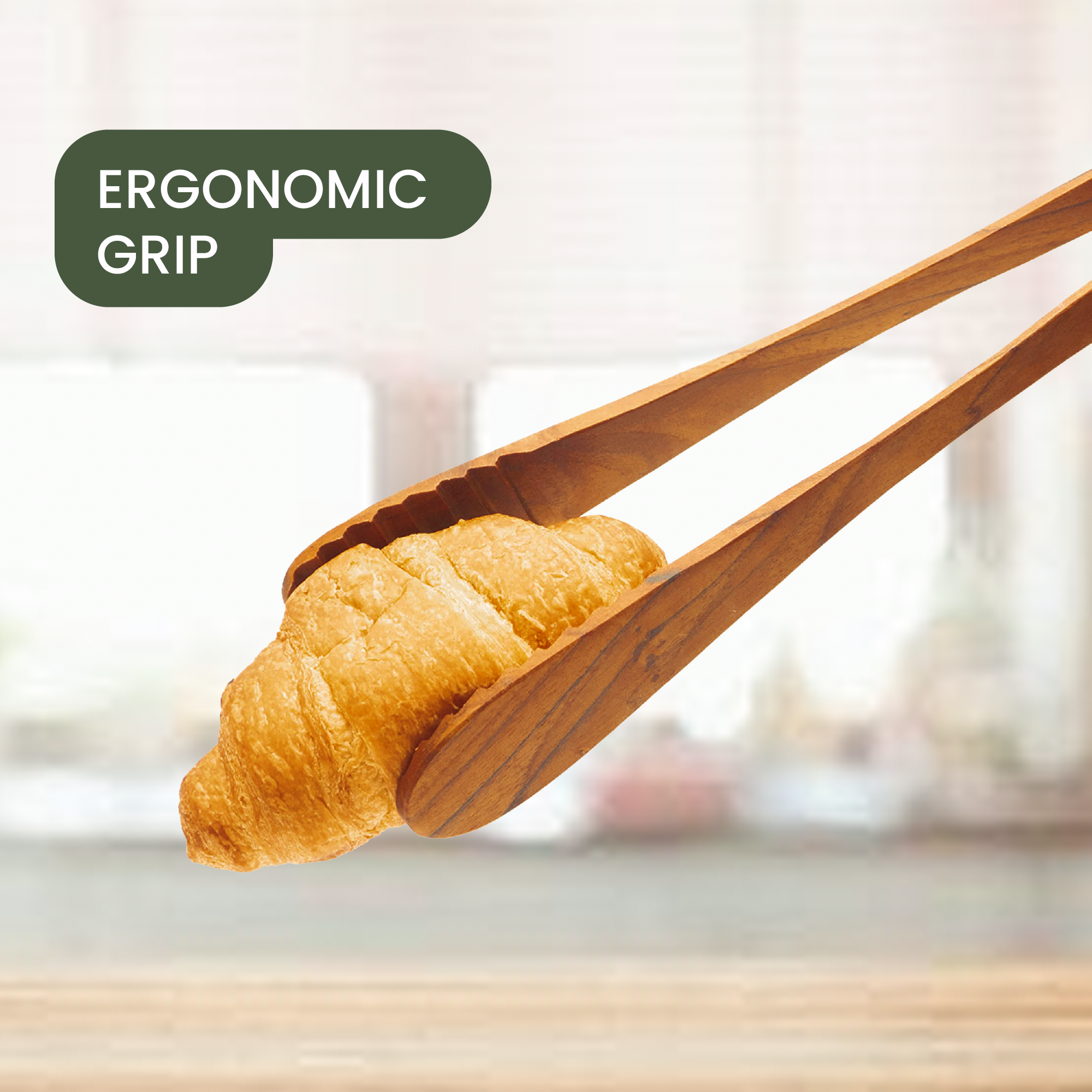 Teak Tongs Set (9″ & 12″)