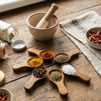 Teak Wood Spice Spoons (Set of 6)